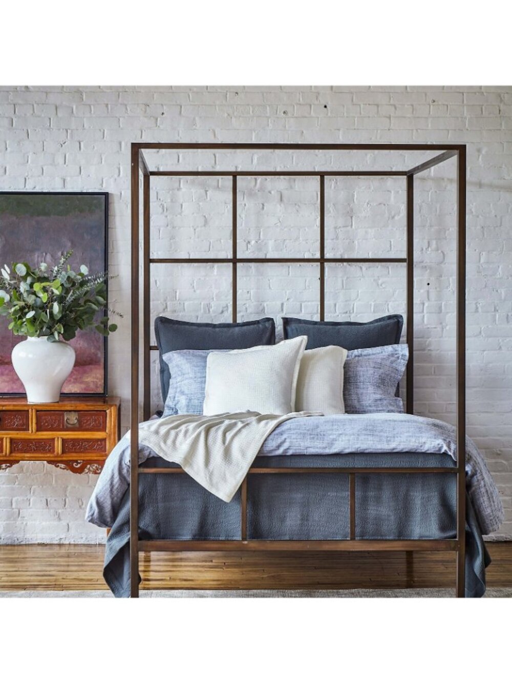 ANN GISH THE ART OF HOME CODE GREY King Duvet Set w/2 King Shams NEW $525 - Picture 9 of 9